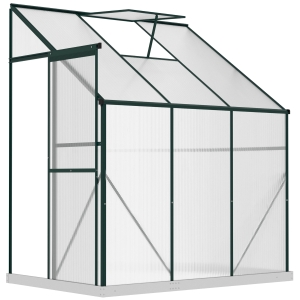 Outsunny Walk-In Garden Greenhouse Heavy Duty Aluminum Frame Polycarbonate w/ Roof Vent