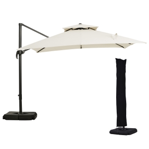 Outsunny Steel Frame Outdoor Roma Cantilever Umbrella