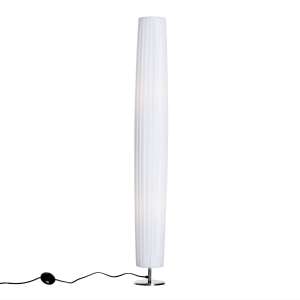 HOMCOM Lámpara de Pie Moderna con 2 Luces E27 40W y Pulsador de Pie con Base de Acero Inoxidable 120cm - Color Blanco