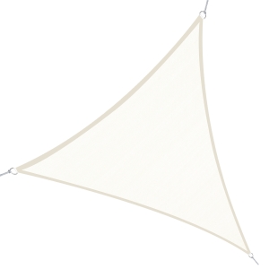 Outsunny Cort Parasolar Triunghiular, Crem, 6x6x6m