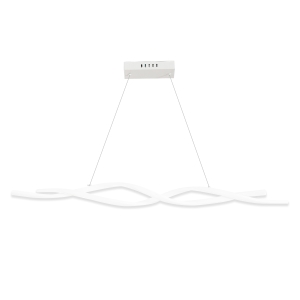 HOMCOM Candeeiro de Teto Moderno com LED IP20 38W 3700lm e Cordas Ajustáveis Candeeiro de Teto de Alumínio para Sala de Estar Sala de Jantar Dormitório 90x9x9cm Prata