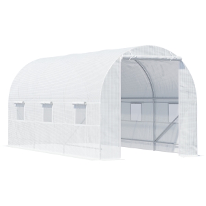 Outsunny Gewächshaus Foliengewächshaus Treibhaus Pflanzenhaus Folien 450x200x200 cm