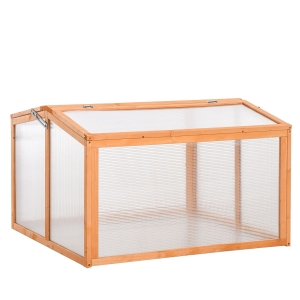 Outsunny Frühbeet Gewächshaus Tannenholz 90 x 80 x 58 cm