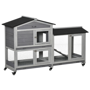 Pawhut Kaninchenstall aus Tannenholz 157 cm x 53 cm x 99,5 cm