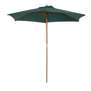 Outsunny Umbrela din Lemn, verde, Ø2.5m