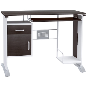Homcom Bureau Informatique Ergonomique Marron 100 x 52 x 75 cm