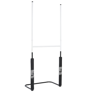 Poteaux de rugby - équipement de rugby châssis métal protections poteaux noir blanc
