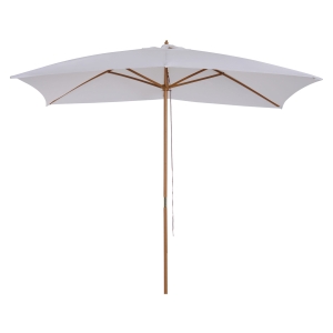 Outsunny Parasol Rond Grande Taille Diamètre 3 M Bois Polyester Haute Densite Chocolat