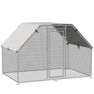 Enclos poulailler chenil entièrement couvert 5,32 m² acier galvanisé