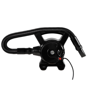 PawHut Séchoir pour animaux toilettage portable température réglable avec poignée 3 embouts - 2400W - noir