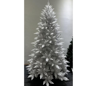 HOMCOM Árbol de Navidad Artificial 180 cm con 550 Ramas Hojas de PVC Decoración Navideña para Interiores Blanco