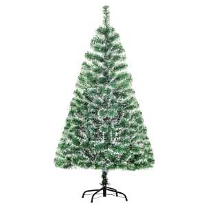 HOMCOM Árvore de Natal Artificial 150cm com 416 Ramos e Suporte de Metal Decoração Interior Sala de Estar Festas Ø75x150cm Verde