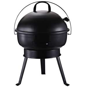 Barbecue Outsunny Gratar de excursie cu capac si sistem de controlat temperatura