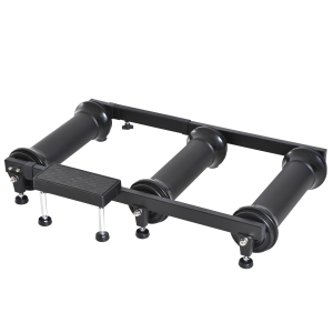 HOMCOM® Rollentrainer Heimtrainer Indoor-Training für alle gängigen Fahrradmodelle Alu Schwarz L(82-130) x B49 x H16 cm