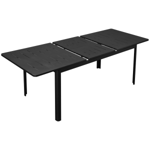 Outsunny uitschuifbare tuintafel 180-240 cm aluminium zwart