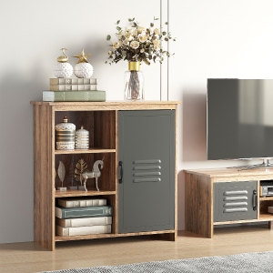 HomCom mobilier multifunctional cu rafturi, 80 x 35 x 82 cm