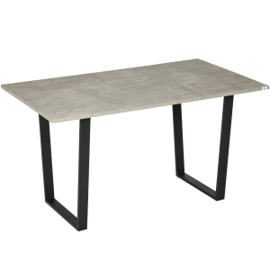HOMCOM eettafel eetkamertafel bijzettafel keukentafel lichtgrijs