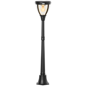Outsunny solarna latarnia ogrodowa latarnia lampa ogrodowa oświetlenie chodnikowe 3000K aluminium