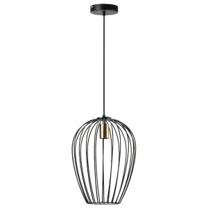 HOMCOM lampa wisząca, nowoczesna lampa wisząca, metal, czarna