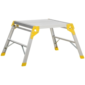 DURHAND Aluminium Work Platform, Folding Hop up Platform with Safety Lock, 960x710x500mm, 150Kg Capacity
