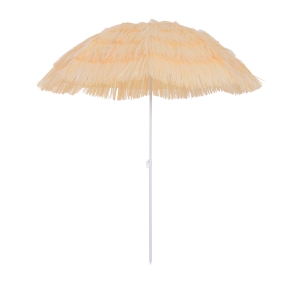 Outsunny Sonnenschirm Hawaiischirm Strandschirm Partyschirm Gartenschirm in verschiedenen Farben, 4 Modelle (Hawaiischirm/Ø160cm/beige)