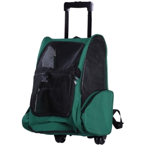 PawHut Trolley Zaino 2 in1 Trasportino per Animali Domestici Verde