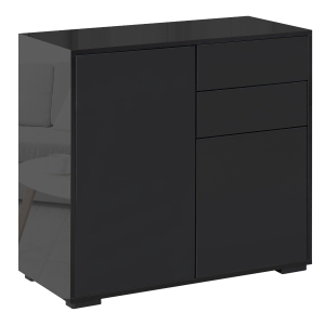 Homcom Mobilier Multiuz 79×36×74 cm – Alb cu Sertare si Dulapuri Push