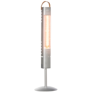 Outsunny Chauffage de terrasse infrarouge électrique avec poignée de transport indice 12,5 m² IP65 - 1500W dim. Ø 21L x 75H cm - alliage d'aluminium