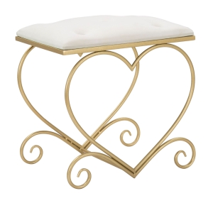 Sgabello Heart Crema cm 50X37,5X51,5