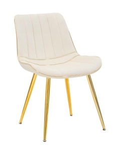 Sedia Paris Crema/Gold Set 2 Pz cm 51X59X79