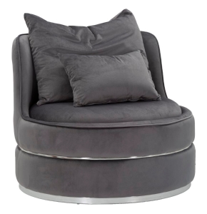 Poltrona Paris Space Grigio/Silver cm Ø 84X72