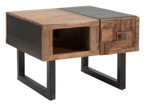 Tavolo Da Caffe' Quadrato Mumbai cm 60X60X43 (Legno Di Acacia Nilotica)