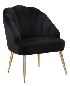 Poltrona Shell Nera cm 65X69X84