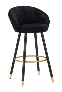 Sgabello Bar Prague Nero cm 55X56X104
