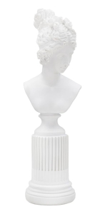 Scultura Statua Woman C/Piedistallo cm 11X10,5X35,5