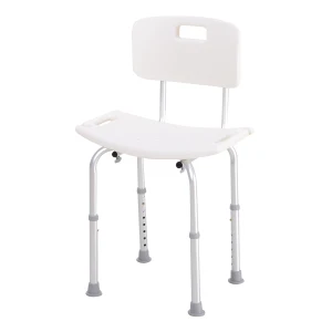 HOMCOM Adjustable Bath Chair, Shower Stool Safety Seat for Elderly, Bathroom Aid with Adjustable Positions