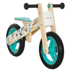 AIYAPLAY Bicicleta sin Pedales de Madera para Niños de 3-6 Años Bicicleta de Equilibrio Infantil 87x37x50 cm Turquesa