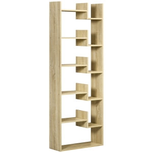 HOMCOM Bibliothèque étagère à 6 niveaux meuble de rangement cloison séparateur design moderne 11 étagères ouvertes hauteur 162,6 cm - MDF