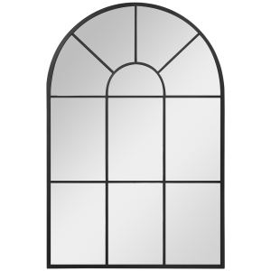 HOMCOM Espejo Decorativo de Pared 60x91cm Espejo de Ventana de Metal para Salón Dormitorio Entrada Estilo Moderno Negro