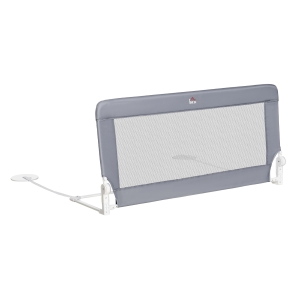 HOMCOM Bettschutzgitter, Stahl, klappbar, waschbarer Stoffbezug, für Kinder 1,5-5 Jahren, grau, 120 x 40 x 60cm