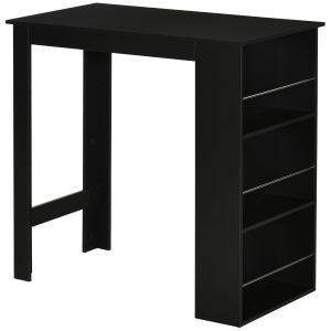 HOMCOM masa de bucatarie, 3 rafturi, 112x57x106cm, negru