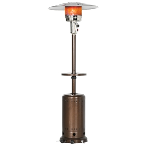 Outsunny Incalzitor pe gaz de exterior din otel inoxidabil si aluminiu cu putere de 13 kW, Φ81 x 221 Acm, maro