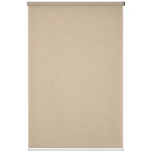 HOMCOM WiFi Smart Roller Blinds Window UV Privacy Protection with Rechargeable Battery, Electric Shades Blind Easy Fit Home Office Brown, 120 x 180cm
