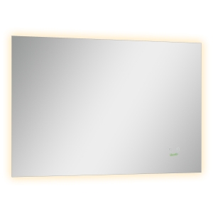 kleankin Miroir de salle de bain rectangulaire avec éclairage LED et anti-buée interrupteur tactile - 90 x 60 cm - aluminium