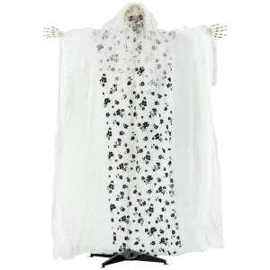 Outsunny Halloween Dekoration Geisterbraut mit Spezialeffekten und Soundfunktion 110 cm x 18 cm x 175 cm Indoordekoration