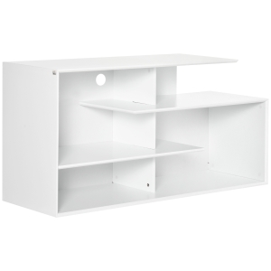HOMCOM Mobile Porta TV da 32"-55" con Ripiani Aperti in MDF, 120x40x60cm, Bianco