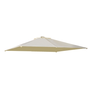 Outsunny partytentdak, vervangend dak voor partytent, partytentafdekking, polyester bescherming tegen de zon, beige 3 x 3 m