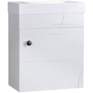 kleankin Meuble lavabo suspendu avec rangement pour salle de bain 40 x 22 x 50 cm - blanc