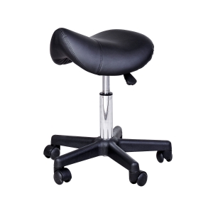 HOMCOM Tabouret à Roulettes Noir