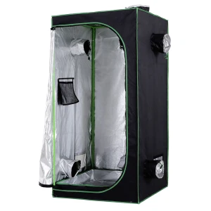 Outsunny Hydroponic Plant Grow Tent, 80L x 80W x 160Hcm-Black/Green